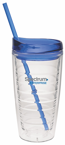 Shelby Clear Tumbler w/Straw