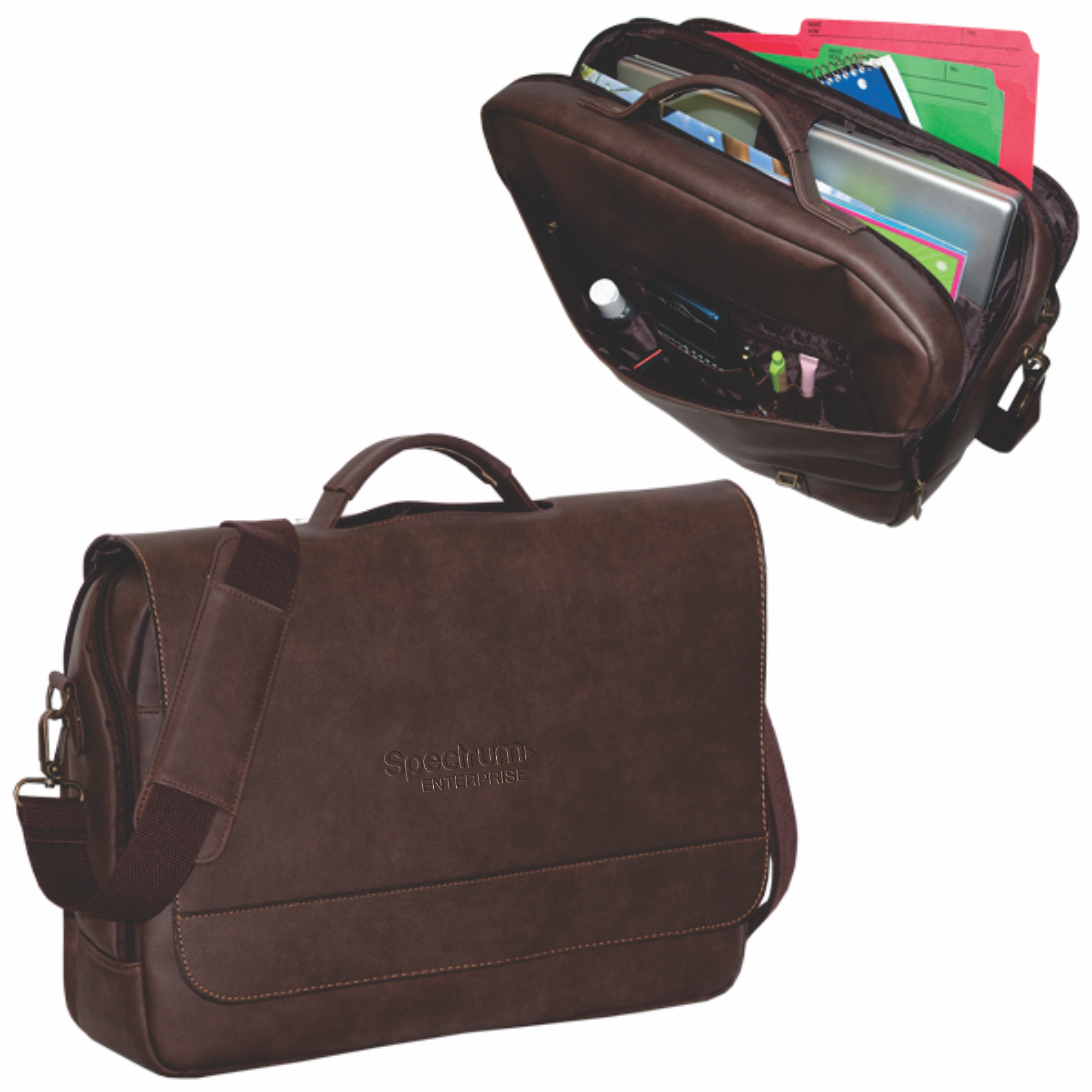 Bonded Leather Laptop Brief