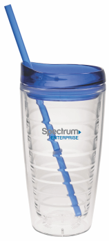 Shelby Clear Tumbler w/Straw